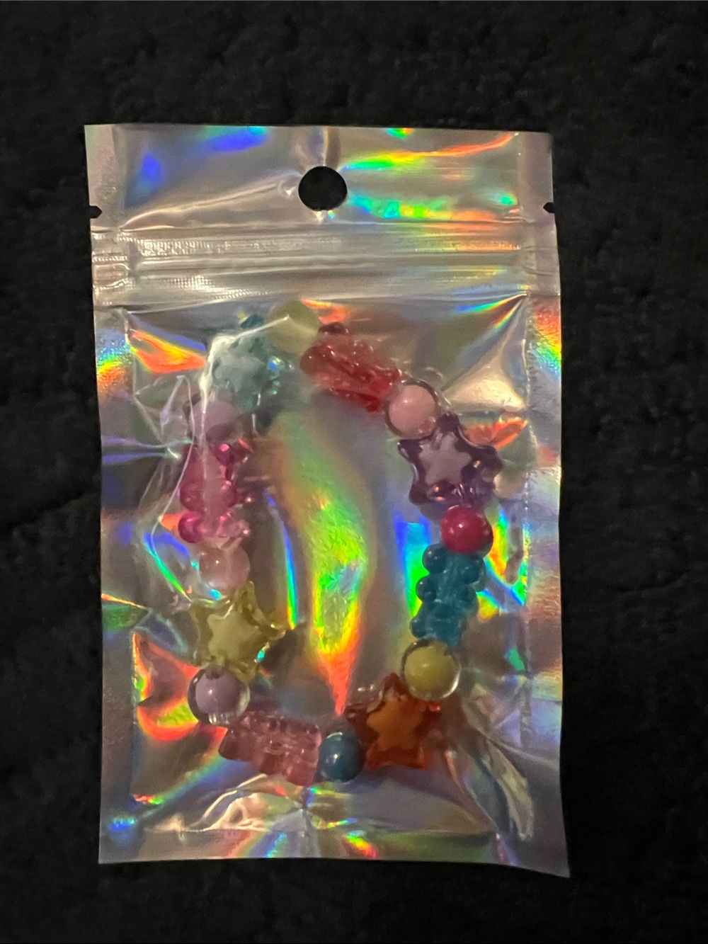 Kids Colorful Star, Bear & Bead Bracelet — Pink, Purple, Blue, Yellow
